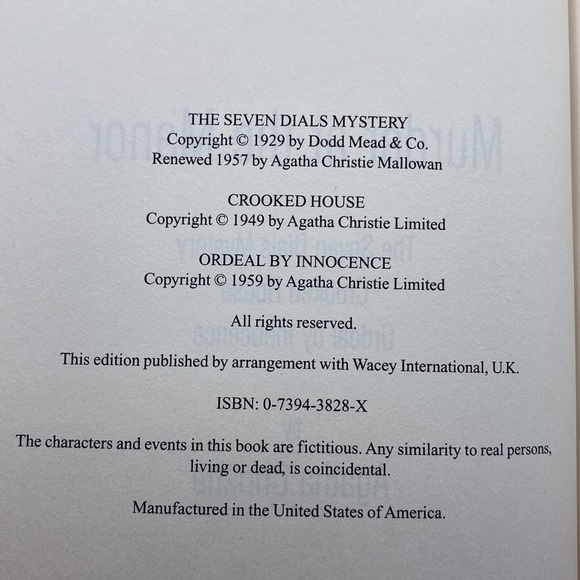 Agatha Christie Murder At The Manor Mystery Guild Hardcover with Dust Jacket - Picture 6 of 9